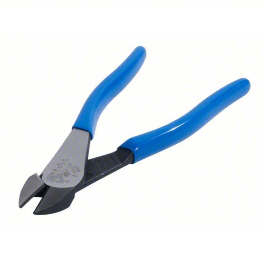 Klein D2000-28 High Leverage Diagonal Cutting Plier Std, Straight, Oval, 7/8 in Jaw Lg, 1 1/4 in Jaw Wd, 6 - 8 in