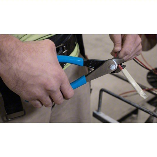 Klein D2000-28 High Leverage Diagonal Cutting Plier Std, Straight, Oval, 7/8 in Jaw Lg, 1 1/4 in Jaw Wd, 6 - 8 in