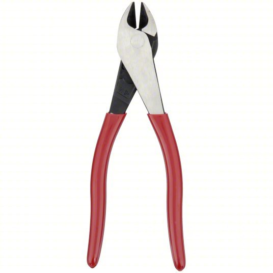 Klein D248-8 High Leverage Diagonal Cutting Plier Std, Straight, Oval, 7/8 in Jaw Lg, 1 1/4 in Jaw Wd, 6 - 8 in