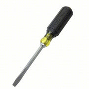 Klein 600-4 General Purpose Slotted Screwdriver 1/4 in Tip Size, 8 1/4 in Overall Lg, 4 in Shank Lg