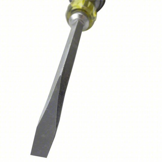 Klein 600-4 General Purpose Slotted Screwdriver 1/4 in Tip Size, 8 1/4 in Overall Lg, 4 in Shank Lg