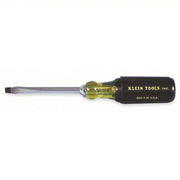 Klein 600-4 General Purpose Slotted Screwdriver 1/4 in Tip Size, 8 1/4 in Overall Lg, 4 in Shank Lg