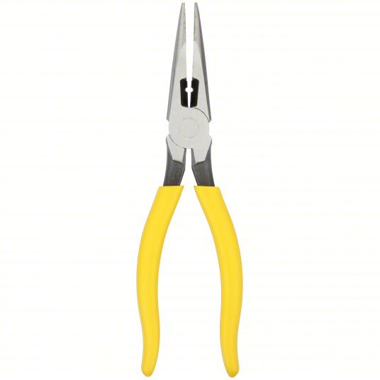Klein D203-8N Needle Nose Plier 1 1/4 in Max Jaw Opening, 8 1/2 in Overall Lg, 2 3/8 in Jaw Lg, 1/8 in Tip Wd