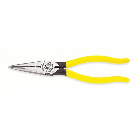 Klein D203-8N Needle Nose Plier 1 1/4 in Max Jaw Opening, 8 1/2 in Overall Lg, 2 3/8 in Jaw Lg, 1/8 in Tip Wd