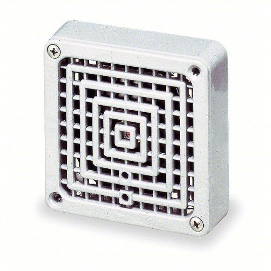 Federal Signal 350-120-30 Vibratone Horn 120V AC, Indoor, Flush or Semi-Flush Walls/Panels/Surface, 4 in Ht, 4 in Wd