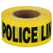 Redwood RW4ACD4 Barricade Tape 1,000 ft Lg, 3 in Wd, Police Line Do Not Cross Legend, Polyethylene