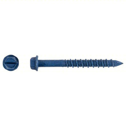Tapcon 3157407 Concrete Anchor Screw 2 1/4 in Overall Lg, 1/4 in Dia, Steel, Climaseal, Hex, Steel, 100 PK