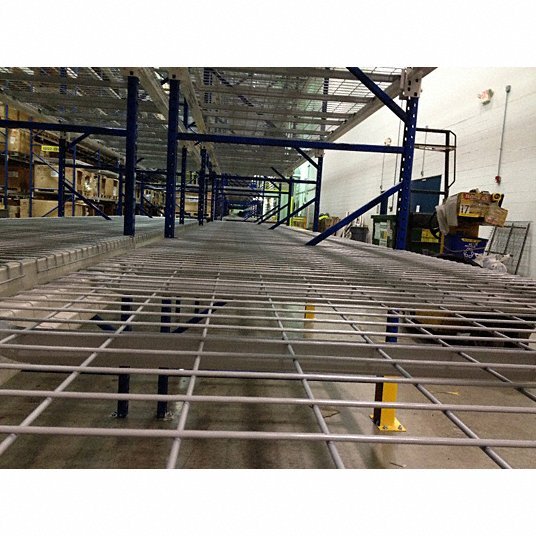 Nashville Wire D4252AA3A1 Pallet Rack Decking, Steel Wire, 52 in W, 42 in D, Gray, Powder Coated Finish, Gauge: 6