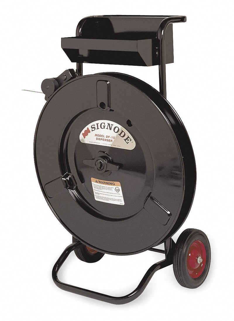 Signode 273725 Strapping Dispenser, 3/8 in to 3/4 in Strapping Wd, Oscillated Wind