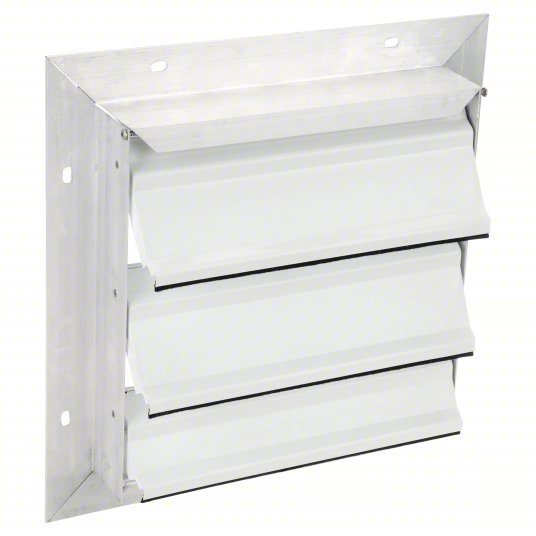 Redwood 4C556 12 in Backdraft Damper / Wall Shutter, 12-1/2 in x 12-1/2 in