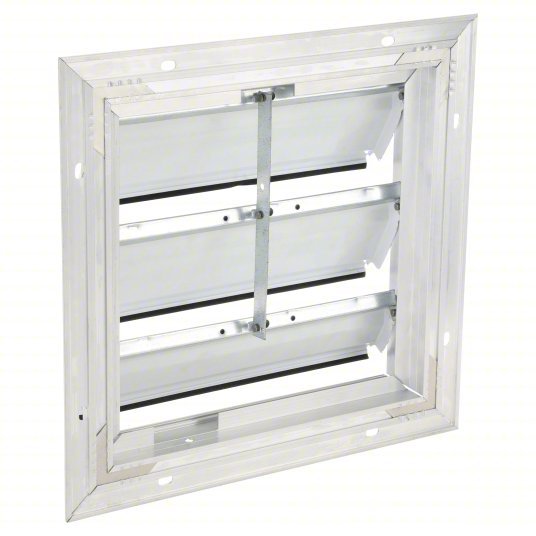 Redwood 4C556 12 in Backdraft Damper / Wall Shutter, 12-1/2 in x 12-1/2 in