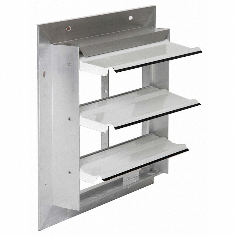Redwood 4C556 12 in Backdraft Damper / Wall Shutter, 12-1/2 in x 12-1/