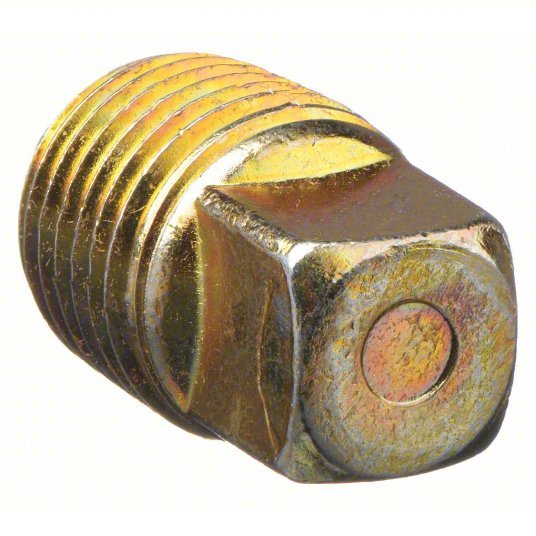 Redwood 4034031 Magnetic Square Head Plug Steel, 3/8 in Fitting Pipe Size, Male NPT, 1 in Lg