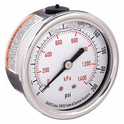 Redwood RW4CFR8 Commercial Pressure Gauge 0 psi / Hg to 200 psi, 2 1/2 in Dial, 1/4 in NPT Male