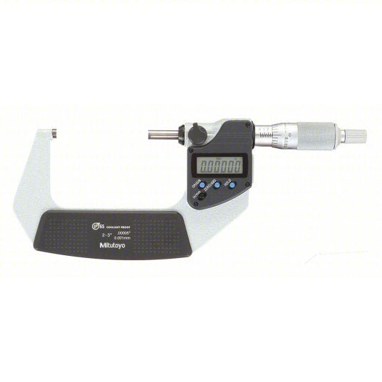 Mitutoyo 293-346-30 IP65 Digital Outside Micrometer 2 in to 3 in/50.8 to 76.2 mm Range, IP65, Inch/Metric, LCD