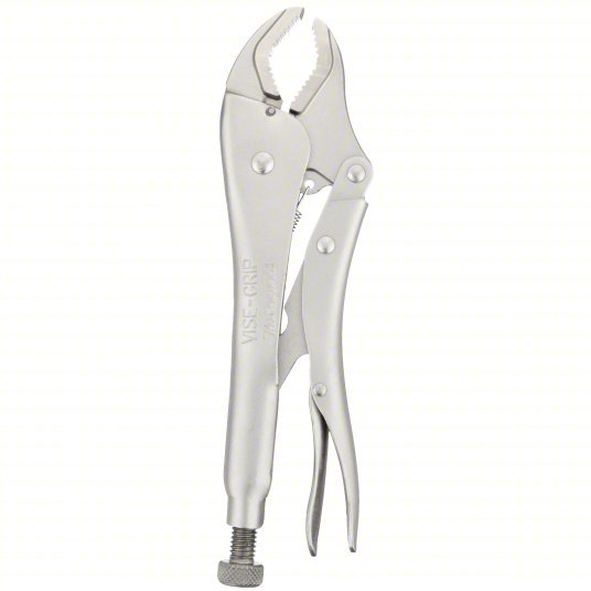 Irwin 1102L3-10CR Locking Plier Curved, Lever, 1 7/8 in Max Jaw Opening, 10 in Overall Lg, 1 1/4 in Jaw Lg, 9 - 11 in