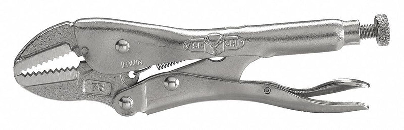 Irwin 302L3 Locking Plier, Flat, Lever, 1 1/2 in Max Jaw Opening, 7 in Overall Lg, 1 3/16 in Jaw Lg, Plain Grip