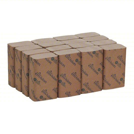 Georgia-Pacific 23504 Paper Towel Sheets Brown, 9 1/4 in Sheet Wd, 10 1/4 in Sheet Lg, 250 Sheets, 16 PK