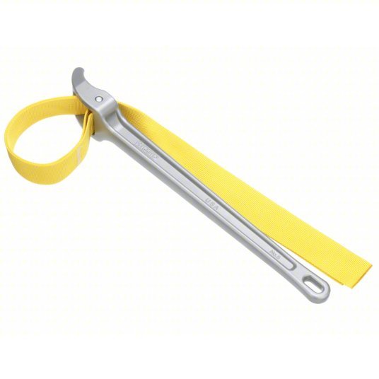 Ridgid 5P Strap Wrench For 5 1/2 in Outside Dia, 18 in Handle Lg, 1 3/4 in Strap Wd, Aluminum
