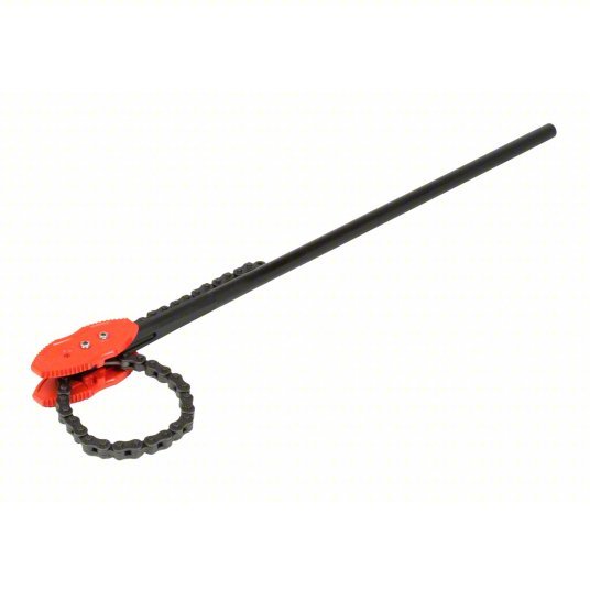 Ridgid 92685 Chain Tong For 12 in Outside Dia, 55 1/2 in Chain Lg, 64 in Handle Lg, Alloy Steel, Iron