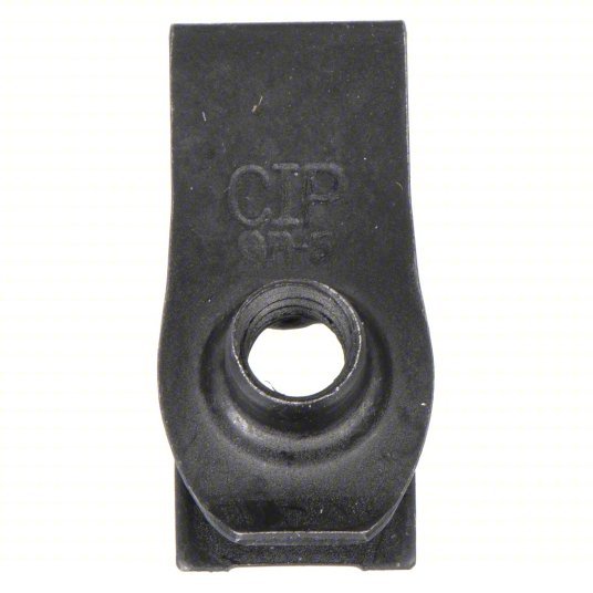 Approved Vendor 138332003 Spring Nut U Clip-On, Steel, Not Graded, Phosphate, 1/4"-20 Thread, 0.025 in Min Panel Thick, 25 PK