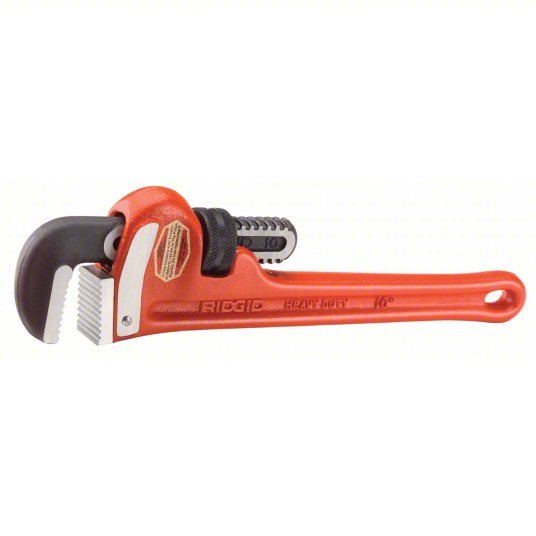 Ridgid 31015 Heavy-Duty Pipe Wrench Cast Iron, 2 in Jaw Capacity, Serrated, 12 in Overall Lg, I-Beam