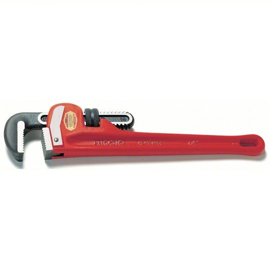 Ridgid 31015 Heavy-Duty Pipe Wrench Cast Iron, 2 in Jaw Capacity, Serrated, 12 in Overall Lg, I-Beam