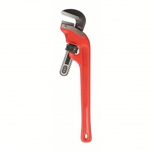 Ridgid 31075 End Pipe Wrench Cast Iron, 2 1/2 in Jaw Capacity, Serrated, 18 in Overall Lg, I-Beam