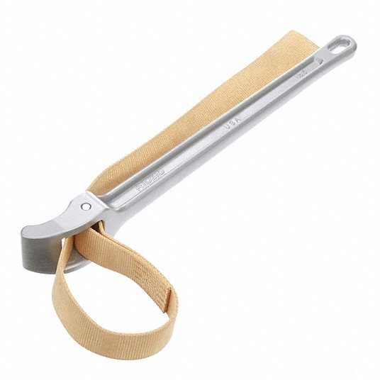 Ridgid 31360 Strap Wrench For 7 in Outside Dia, 18 in Handle Lg, 1 3/4 in Strap Wd, 29 1/4 in Strap Lg