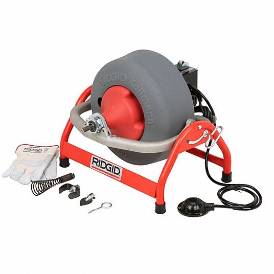 Ridgid 53117 Drain Cleaning Machine Corded, K-3800, For 3/4 in to 4 in Pipe, 3/8 in Cable Dia., Manual