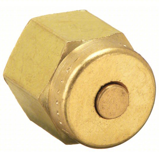 Parker 4BLP4-B Cap Brass, For 1/4 in Tube OD, Compression, 7/16-20 Threading Size, A-LOK®