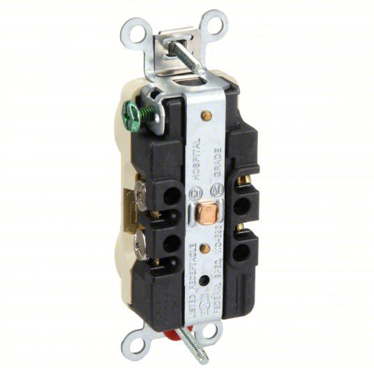 Hubbell HBL8300HI Receptacle 5-20R, 20 A, 125V AC, Ivory, 2 Poles
