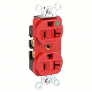 Hubbell HBL8300HRED Receptacle 5-20R, 20 A, 125V AC, Red, 2 Poles