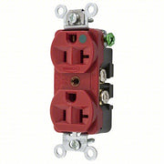 Hubbell HBL8300HRED Receptacle 5-20R, 20 A, 125V AC, Red, 2 Poles