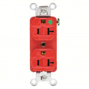 Hubbell HBL8300HRED Receptacle 5-20R, 20 A, 125V AC, Red, 2 Poles