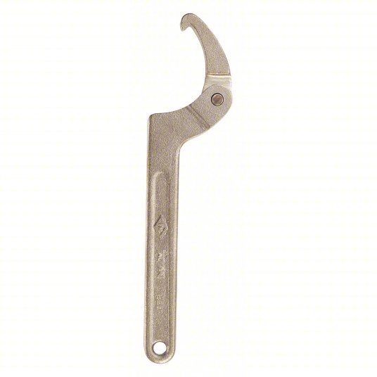 Ampco WP-5-ST Hook Spanner Wrench 1 1/4 in to 3 in, 8 in Overall Lg, 11/32 in Hook Thick, 1/8 in Hook Dp