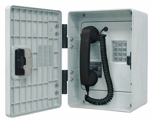Hubbell Gai-Tronics 256-001 Telephone, Surface Mount, Rugged Phones for Haz Areas, Keypad, 256-001, Outdoor