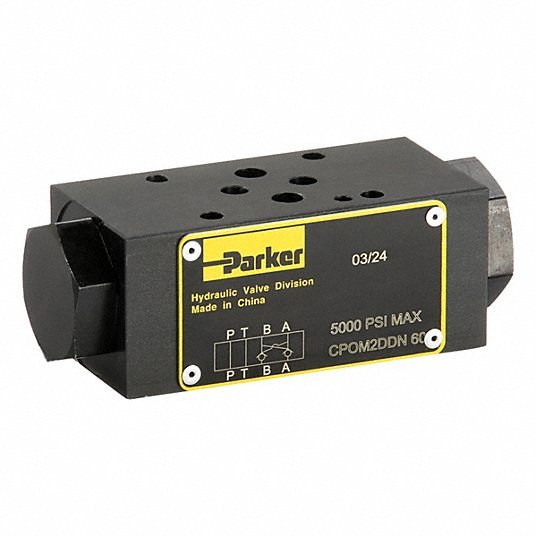 Parker CPOM2DDN Pilot Operated Check Valve 15.9 gpm Flow Rate - Max, 5,075 psi Max Pressure, D03 NFPA Size