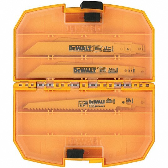 Dewalt DW4890 15 Piece Bi-Metal Reciprocating Saw Blade Set with tough case