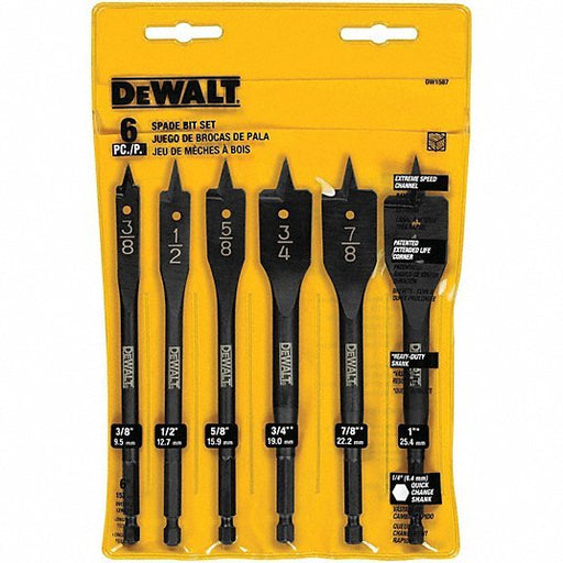 Dewalt DW1587 6-Pc. Heavy Duty Spade Bit Set - Redwood.KV4DY18