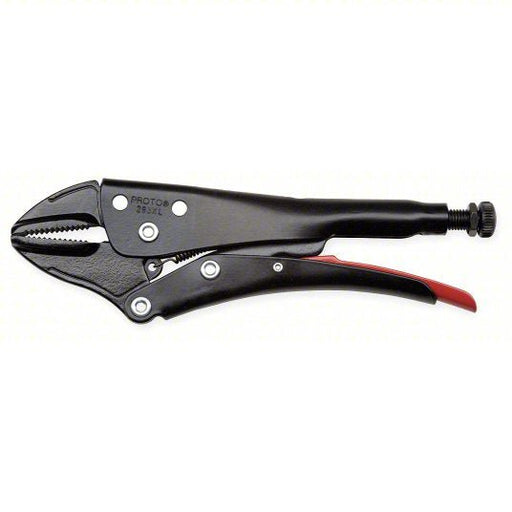 Proto J291XL Locking Plier Flat, Lever, 1 21/32 in Max Jaw Opening, 7 1/2 in Overall Lg, 1 1/2 in Jaw Lg