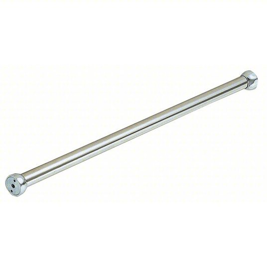 Redwood RW4EEW2 Shower Rod, Stainless Steel, 36 in Lg, Chrome Plated, 30 lb Wt Capacity