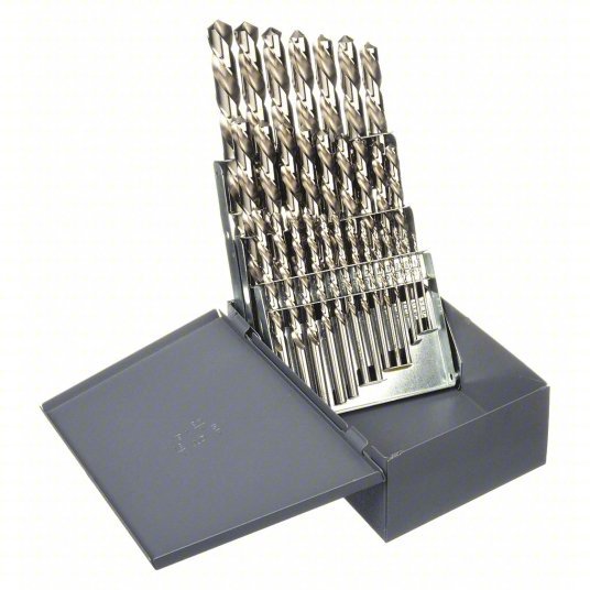 Chicago Latrobe 69876 Jobber Drill Bit Set 1/16 in Smallest Drill Bit Size, 1/2 in Largest Drill Bit Size