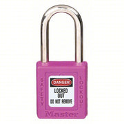 Master Lock 410PRP Lockout Padlock Keyed Different, Thermoplastic, Std Body, Metal, Purple