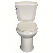Centoco GR700-001 Toilet Seat White, Plastic, External Check Hinge, 1 3/4 in Seat Ht, 16 1/4 in Bolt to Seat Front
