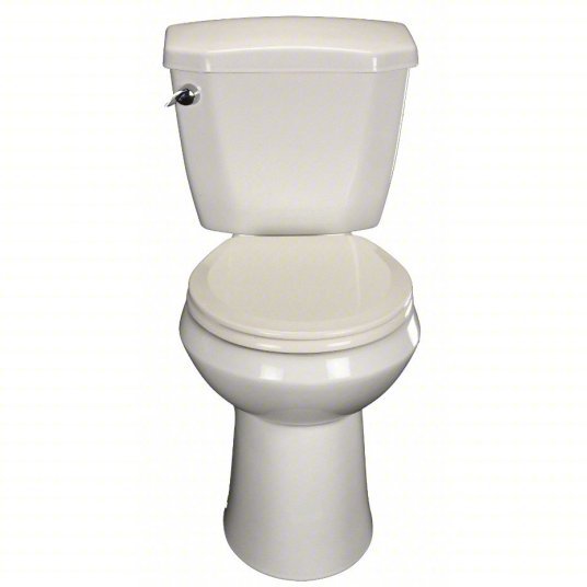 Centoco GR700-001 Toilet Seat White, Plastic, External Check Hinge, 1 3/4 in Seat Ht, 16 1/4 in Bolt to Seat Front