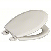 Centoco GR700-001 Toilet Seat White, Plastic, External Check Hinge, 1 3/4 in Seat Ht, 16 1/4 in Bolt to Seat Front