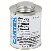 Cantex 7210602 Pipe Cement Low VOC No. 99, 19.2 fl oz, Brush-Top Can, Clear
