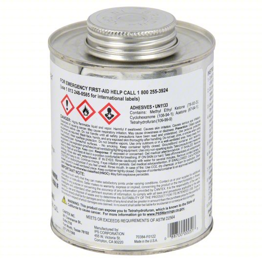 Cantex 7210602 Pipe Cement Low VOC No. 99, 19.2 fl oz, Brush-Top Can, Clear