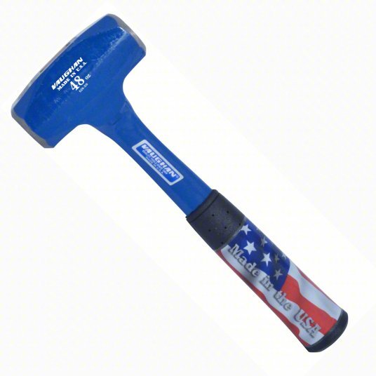 Vaughan RHD3 Steel Drilling Hammer, 3 lb Head Wt, 1 3/8 in Dia, 11 in Overall Lg, Hexagon Shape